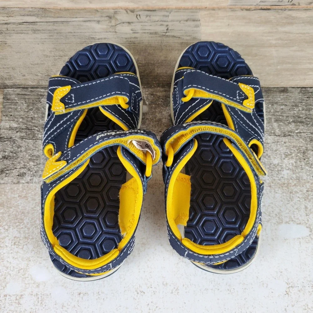 Timberland Infant Adventure Seeker Kids 2-Strap Sandals Sz 11 Blue Hook & Loop